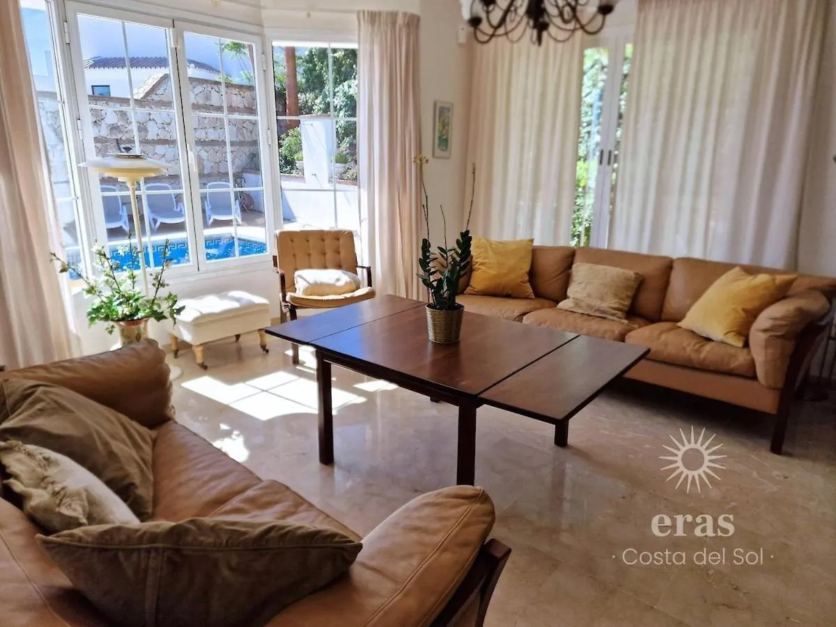 Villa With Pool, Jacuzzi, Barbecue, Garden And Privacy V215 Mijas Costa