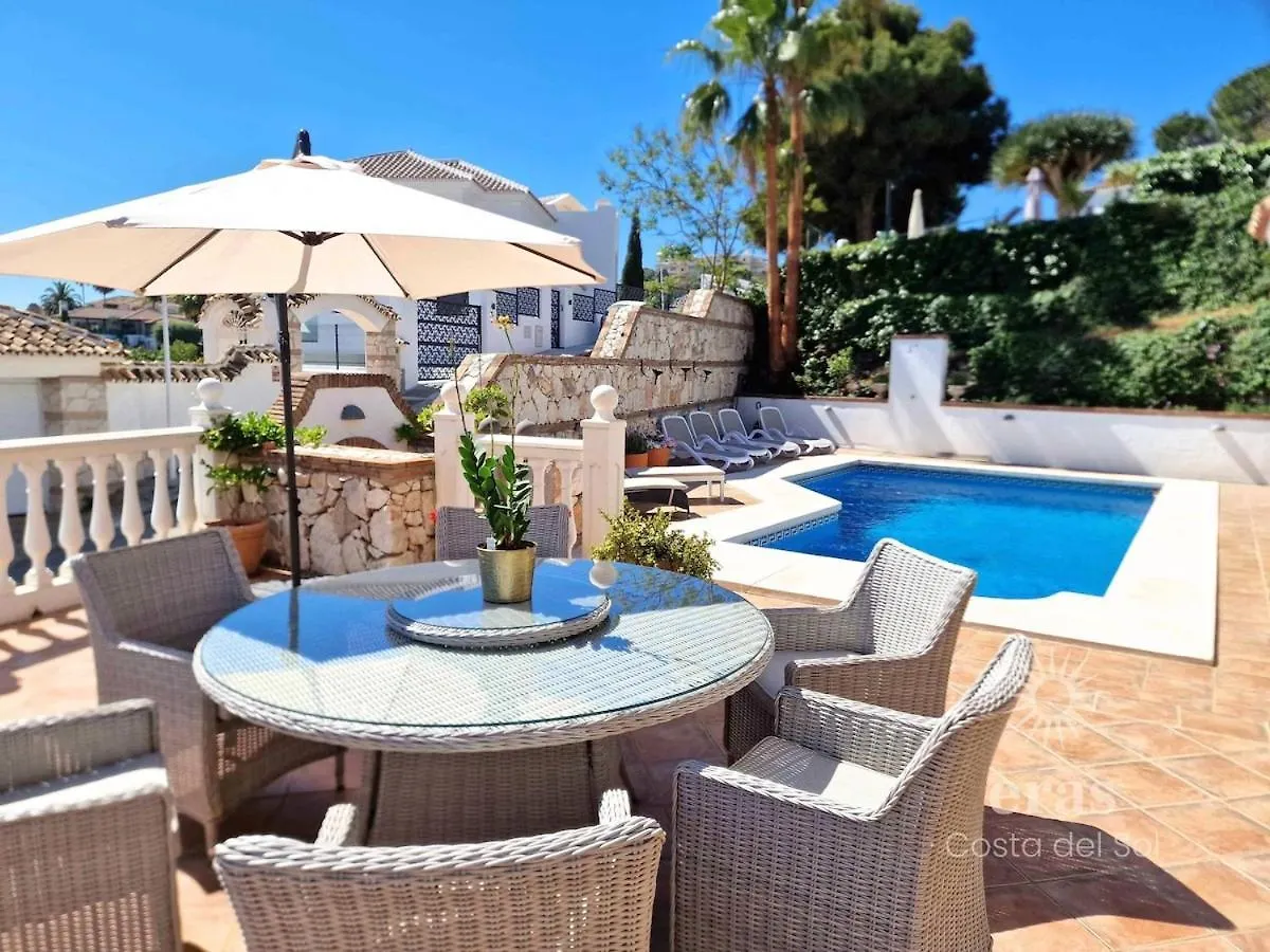 Villa With Pool, Jacuzzi, Barbecue, Garden And Privacy V215 Mijas Costa Spanyolország