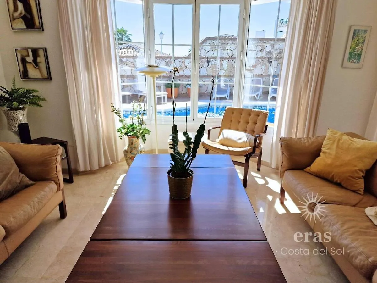 Villa With Pool, Jacuzzi, Barbecue, Garden And Privacy V215 Mijas Costa